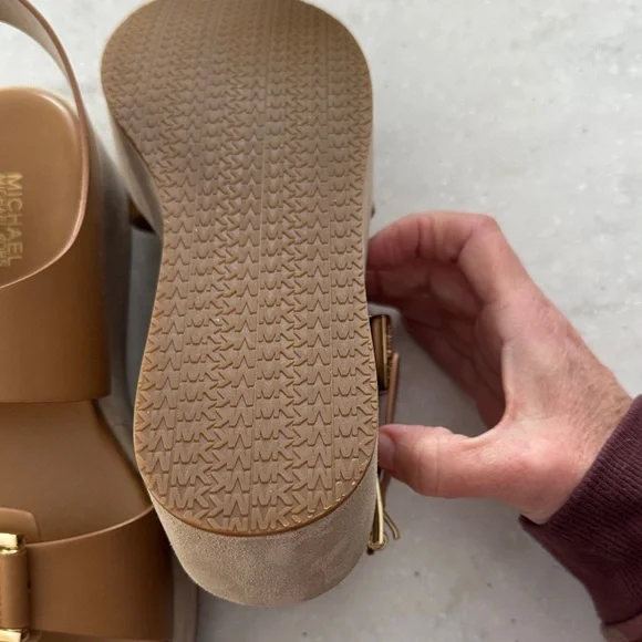 Michael Kors Brown Buckle Sandals - Picture 4 of 6